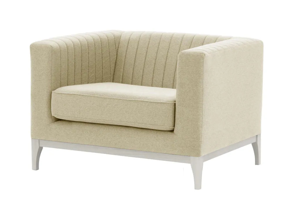Edwin Armchair - Cream and White