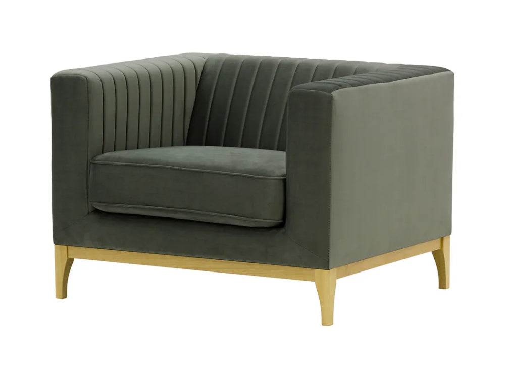 Edwin Armchair - Graphite and Like Oak