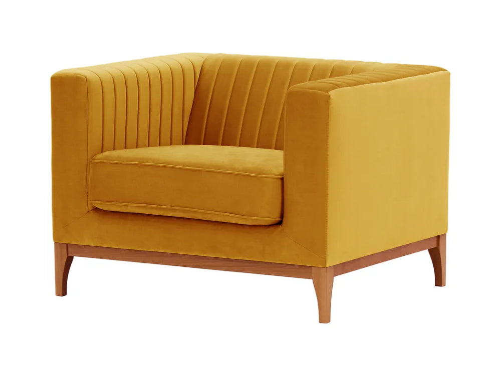 Edwin Armchair - Mustard and Aveo