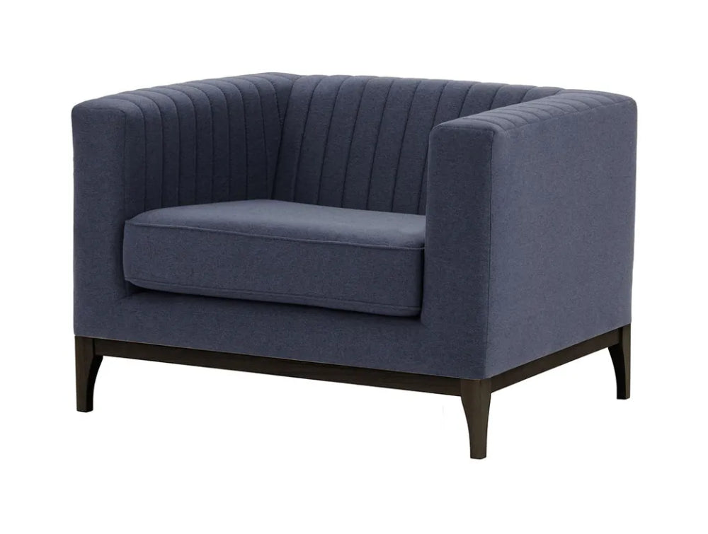 Edwin Armchair - Navy Blue and Black