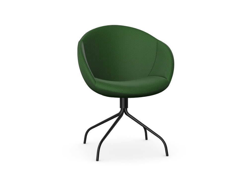 Elena Upholstered Chair with 4 Star Spider Metal Base 5