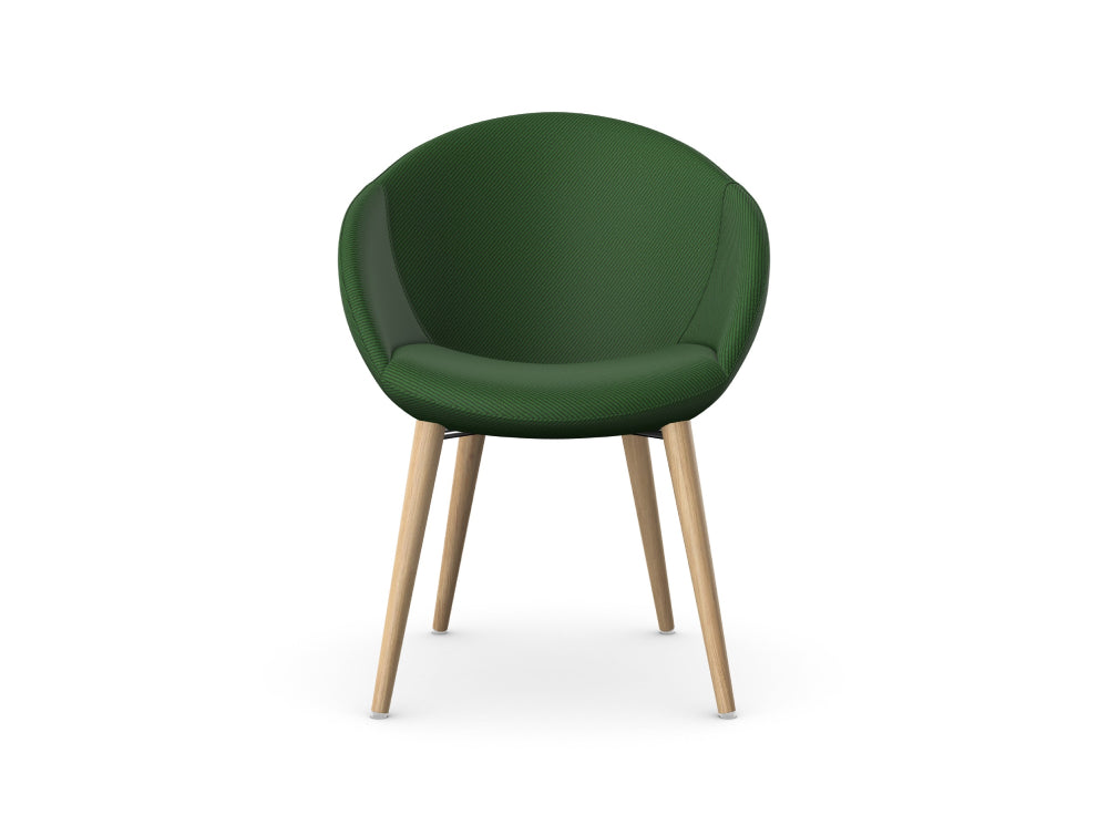 Elena Upholstered Chair with 4 Wooden Legs