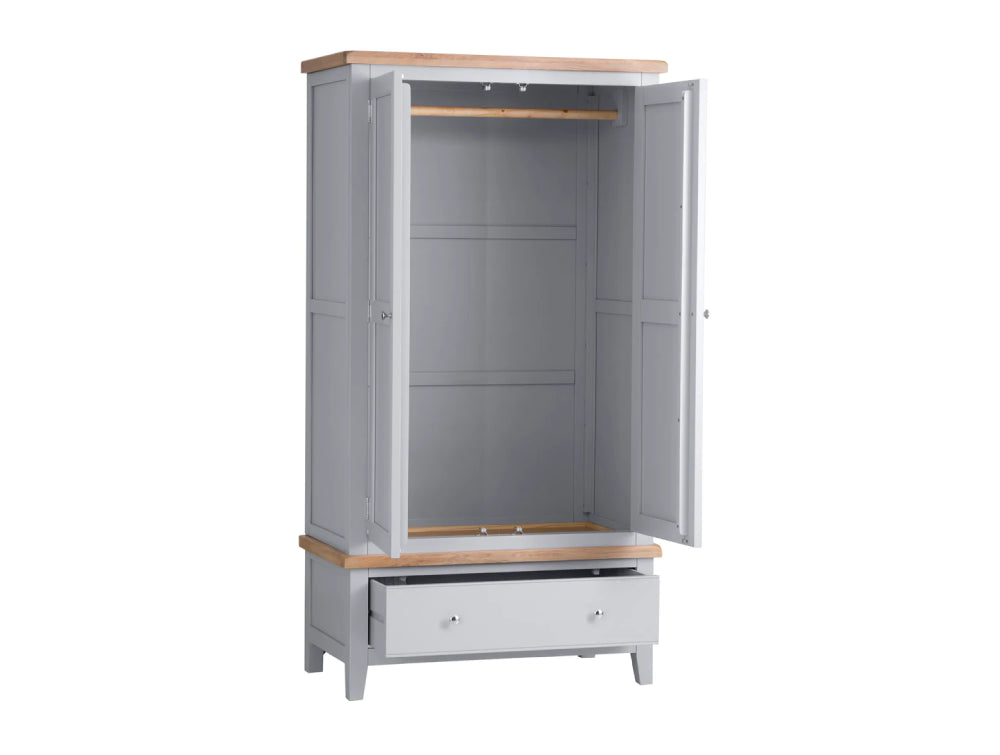 Elias 2 Door Wardrobe Grey 2