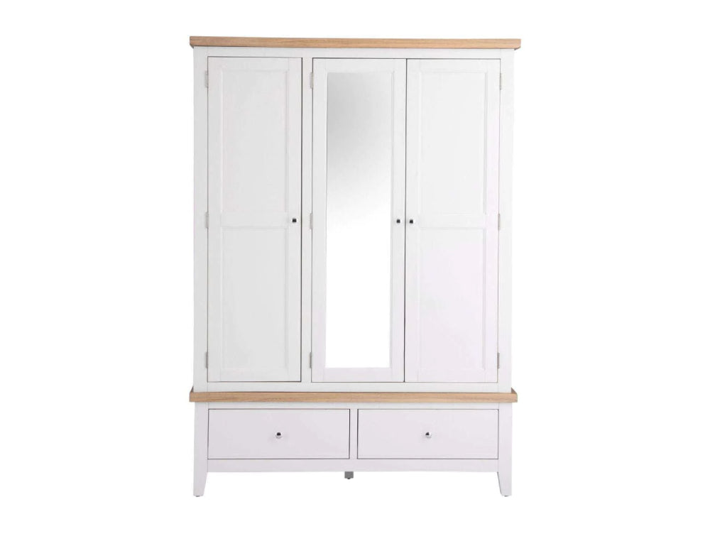 Elias 3 Door Wardrobe White 2