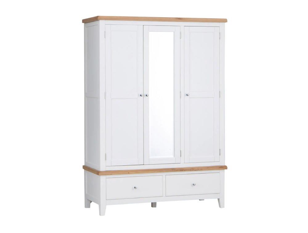 Elias 3 Door Wardrobe White