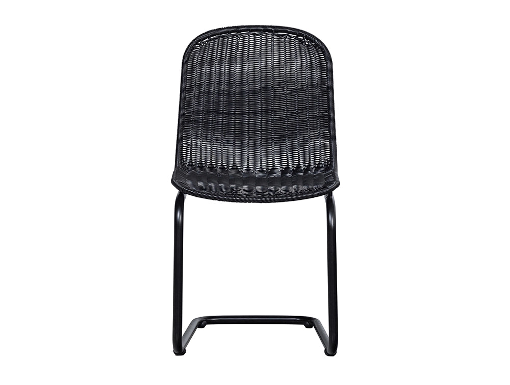 Elm Dining Chair - Black 2 Front Detail