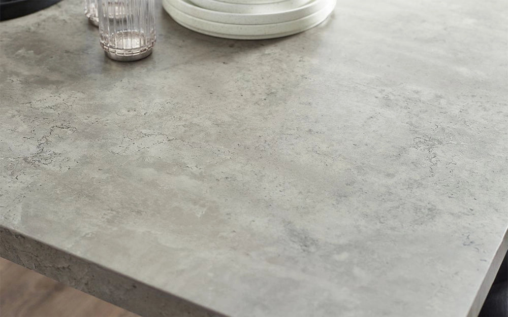 Emperor Concrete Effect Dining Table Zoom In Detail