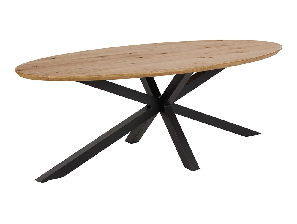 Evan Oval Dining Table Oak Black