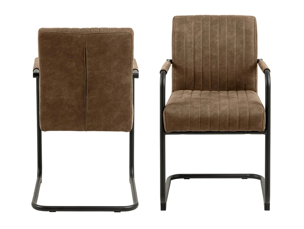 Falkor Dining Chair Brown Fabric 2