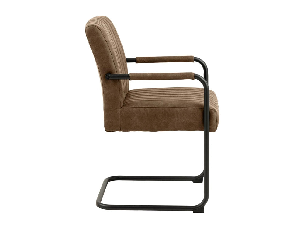 Falkor Dining Chair Brown Fabric 3