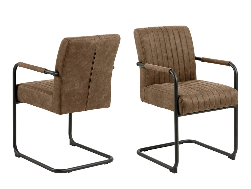 Falkor Dining Chair Brown Fabric