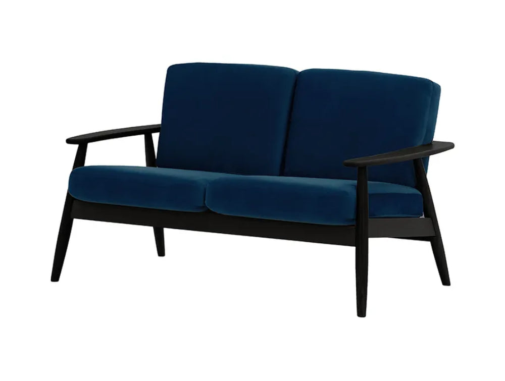 Felix 2-Seater Sofa Blue and Black