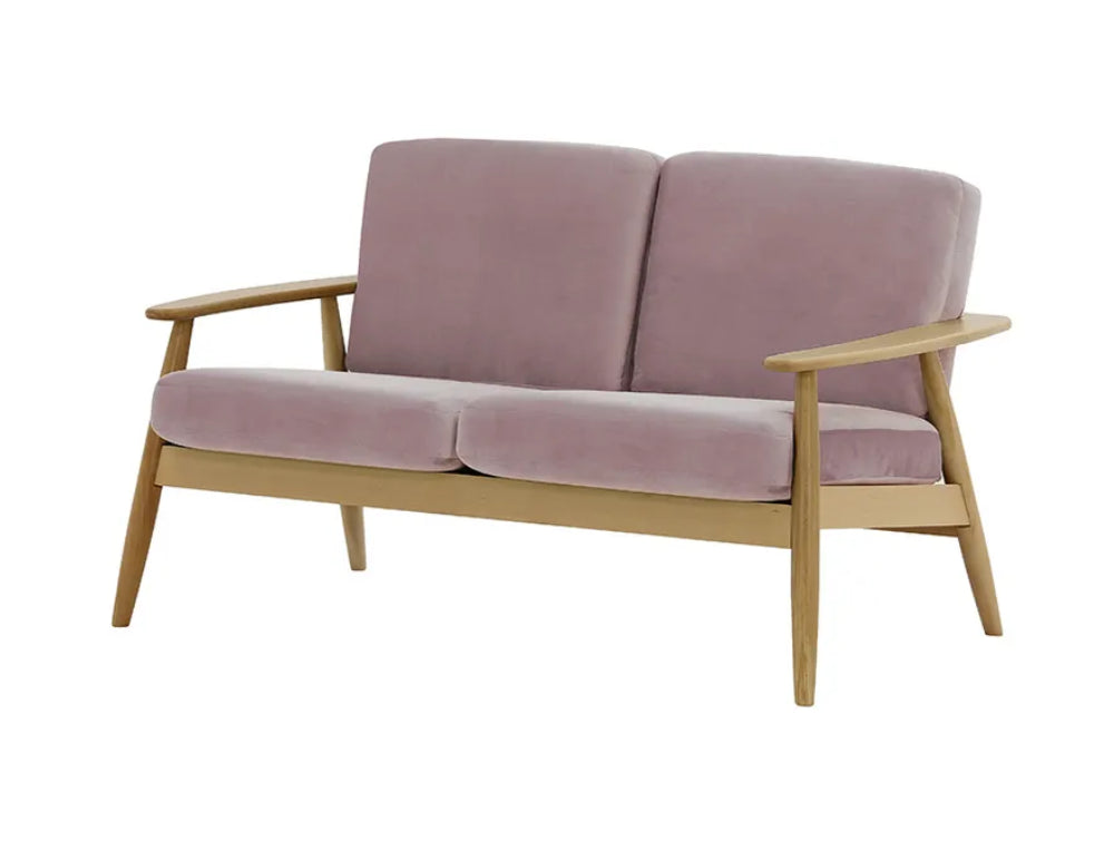 Felix 2-Seater Sofa Lilac and Like Oak