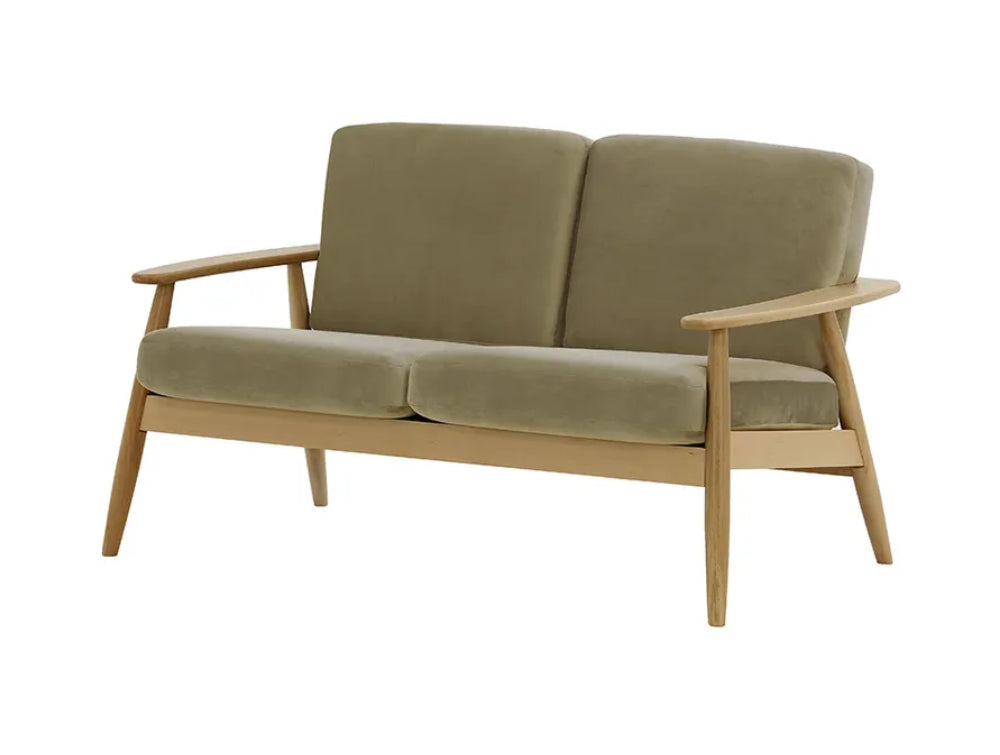 Felix 2-Seater Sofa Mink and Like Oak