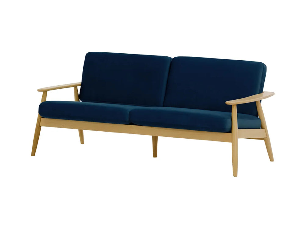 Felix 3-Seater Sofa Blue and Like Oak