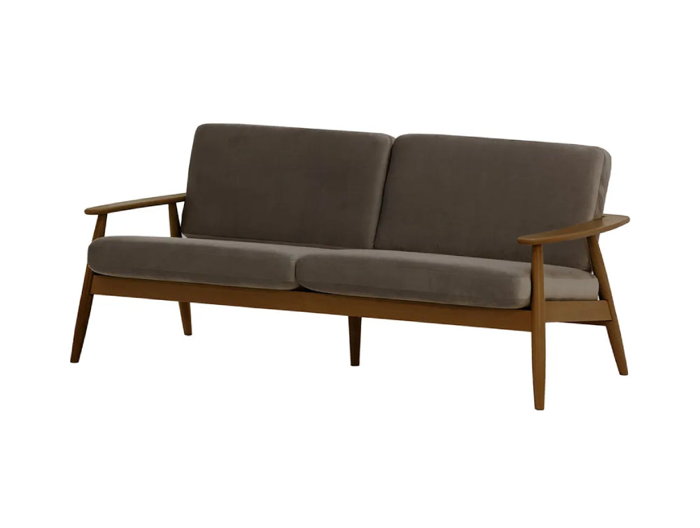 Felix 3-Seater Sofa Elephant and Dark Oak