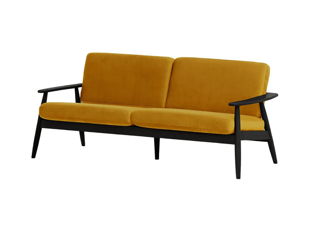 Felix 3-Seater Sofa Mustard and Black