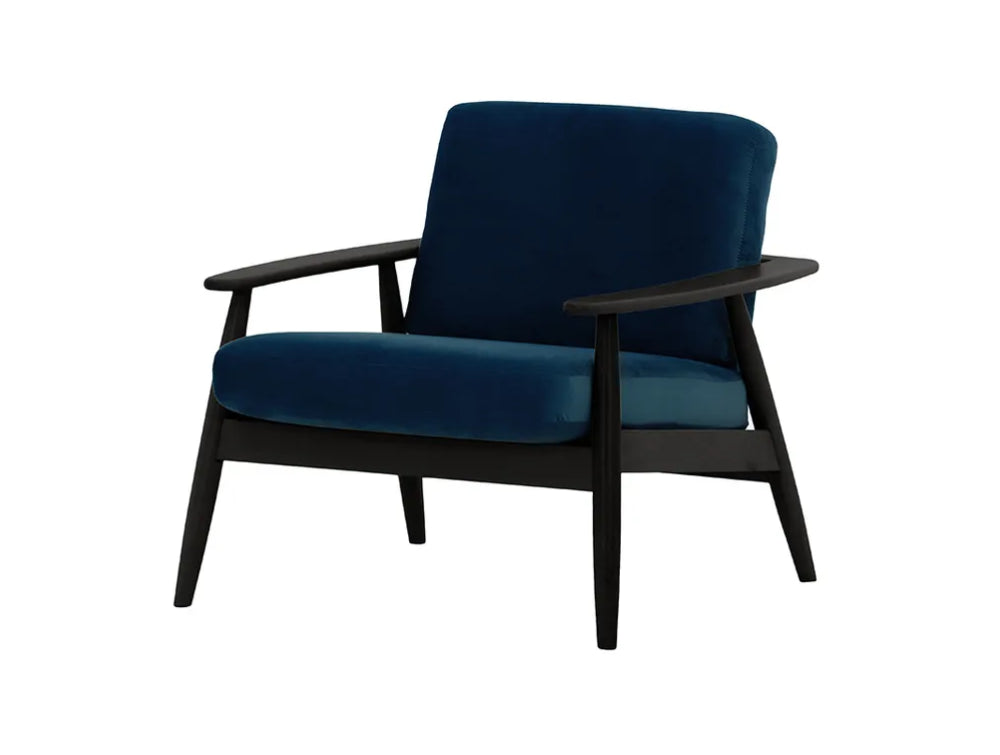 Felix Accent Chair Blue and Black