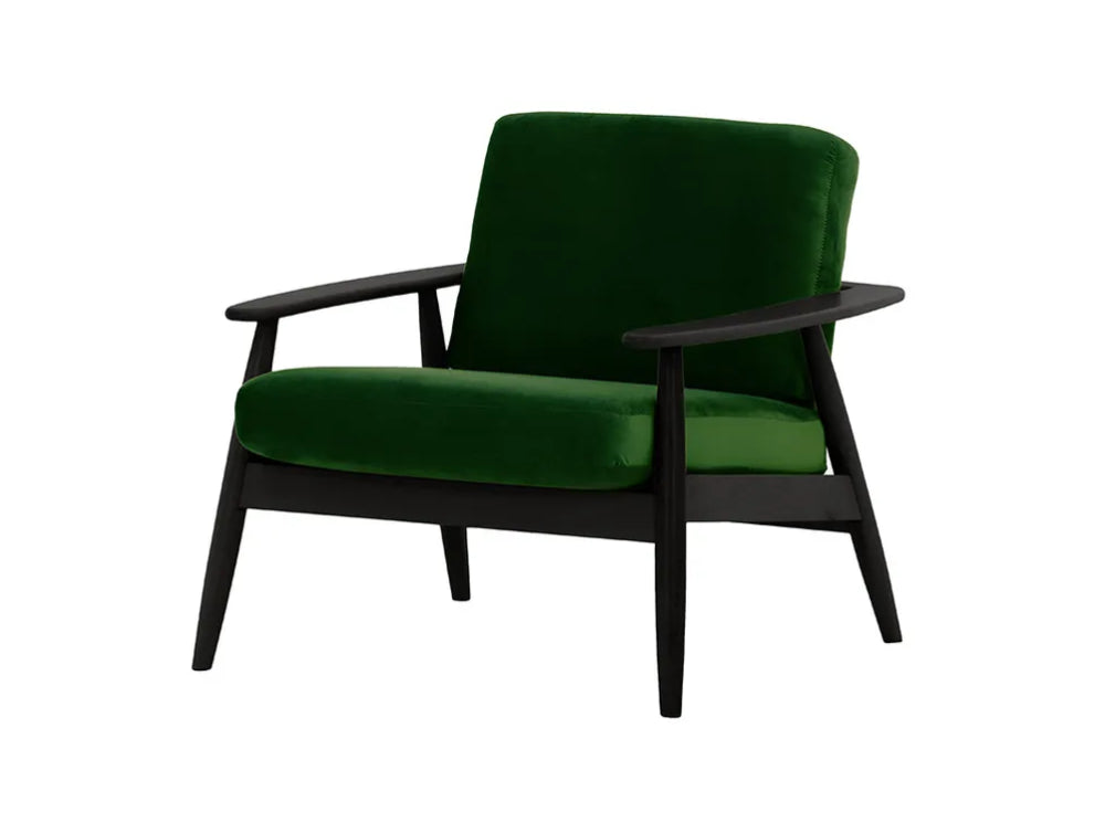 Felix Accent Chair Dark Green and Black