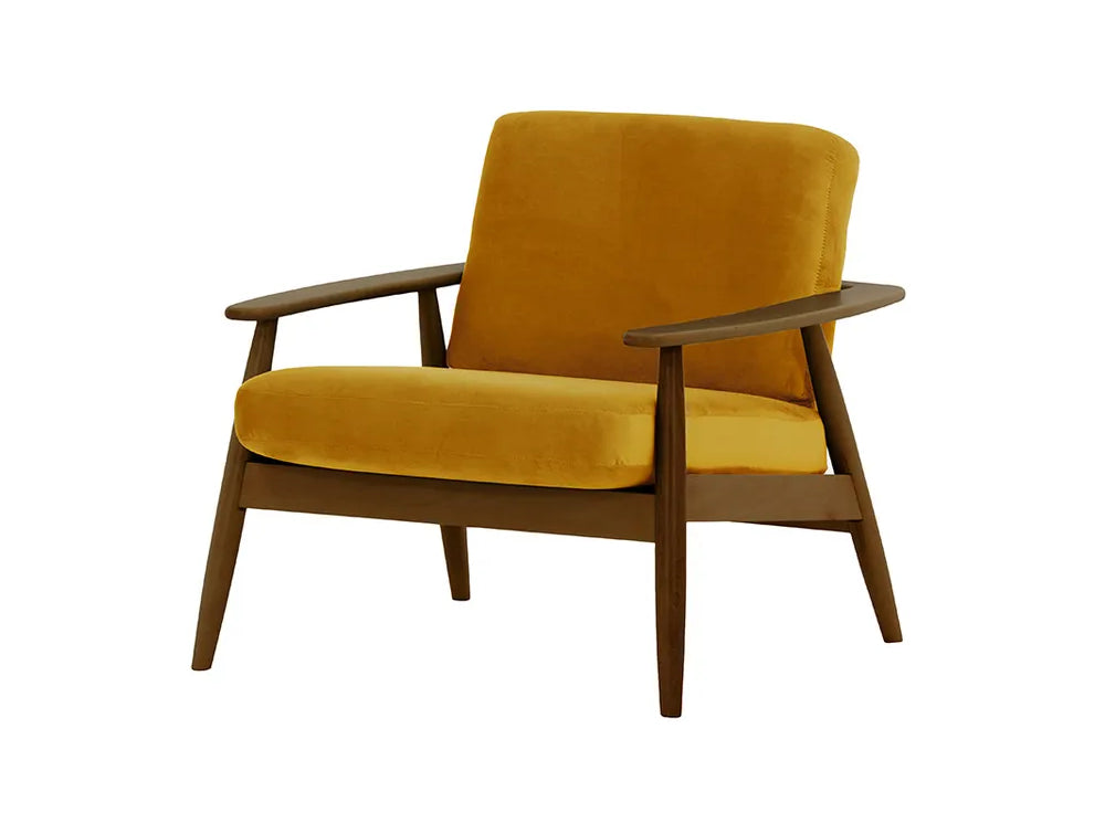 Felix Accent Chair Mustard and Dark Oak
