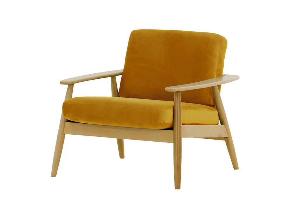 Felix Accent Chair Mustard and Like Oak