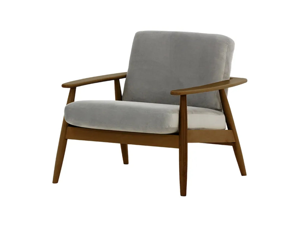 Felix Accent Chair Silver and Dark Oak