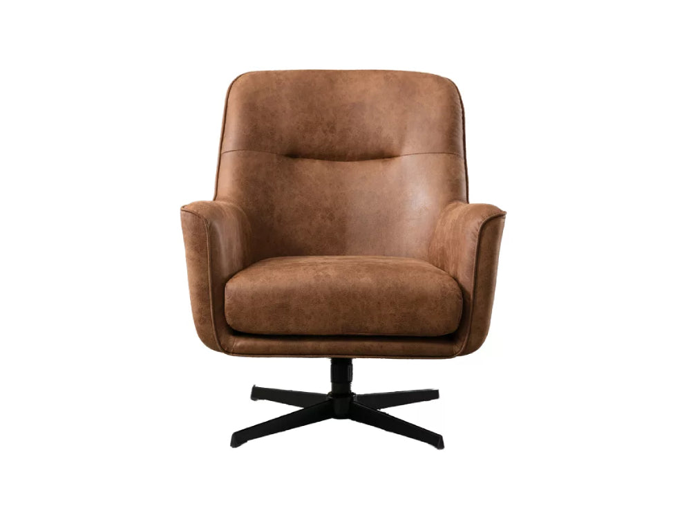 Fendi Swivel Chair Saddle Tan 2