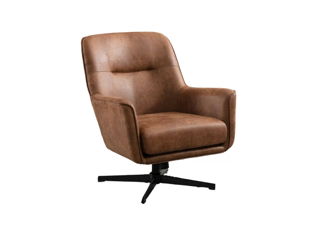 Fendi Swivel Chair Saddle Tan