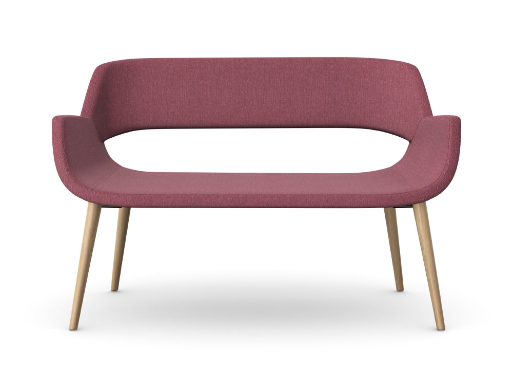 Fielder Upholstered 2 Seater Sofa with 4 Wooden Legs 2