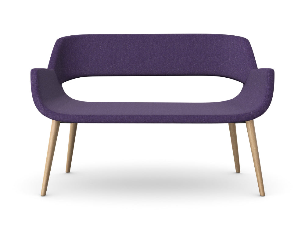 Fielder Upholstered 2 Seater Sofa with 4 Wooden Legs 3