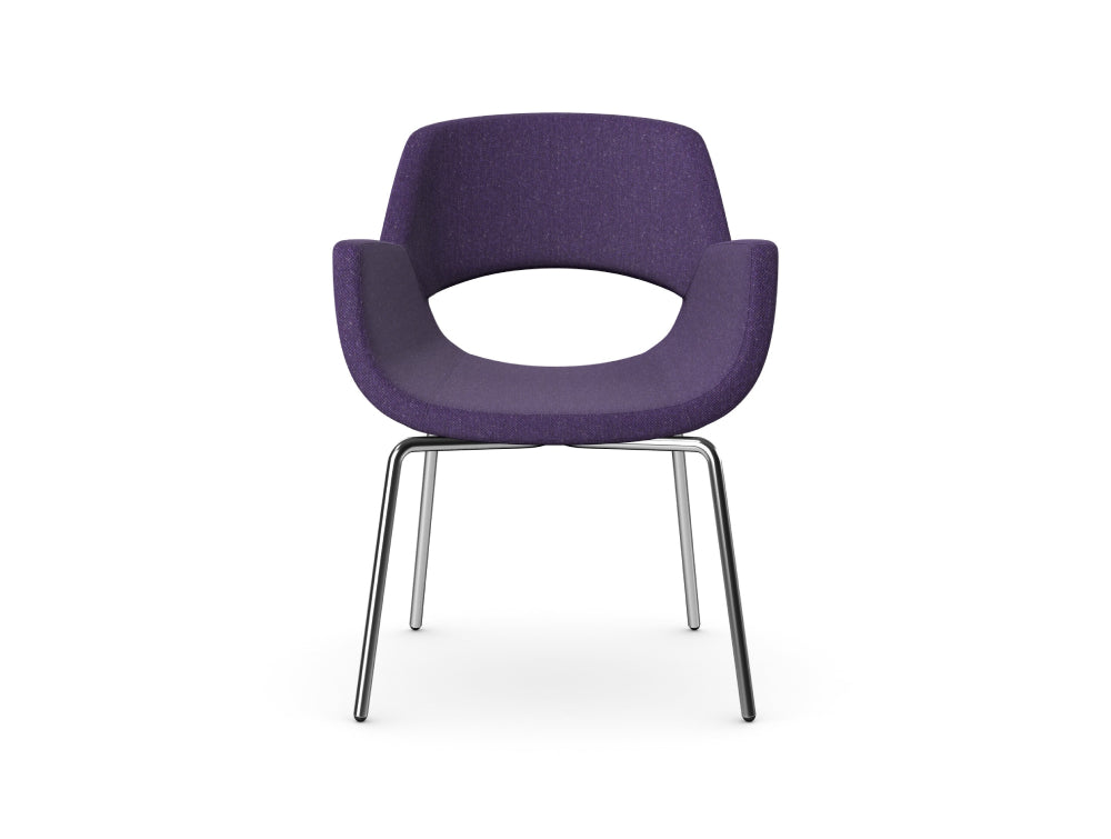 Fielder Upholstered Chair with 4 Metal Legs