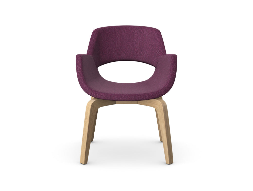 Fielder Upholstered Chair with Curved Wooden Legs 3