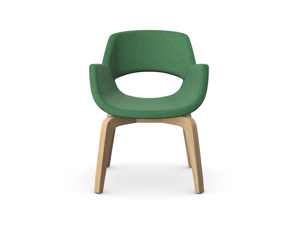 Fielder Upholstered Chair with Curved Wooden Legs 5