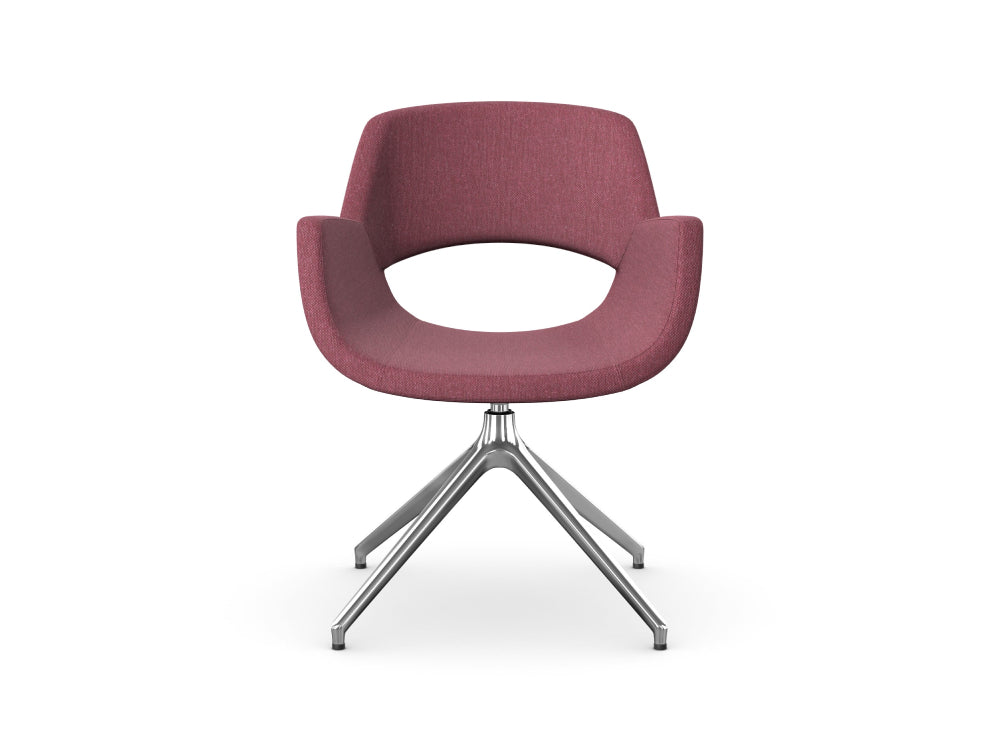 Fielder Upholstered Chair with Pyramidal Aluminium Base 2