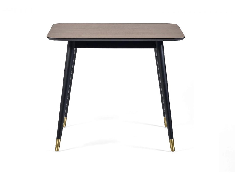 Fintan Square Dining Table Walnut and Black 2