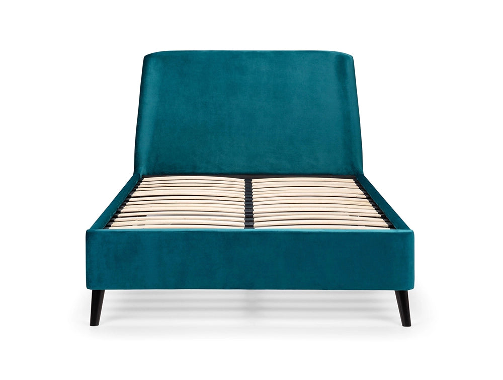 Fred Curved Velvet Bed Teal 3