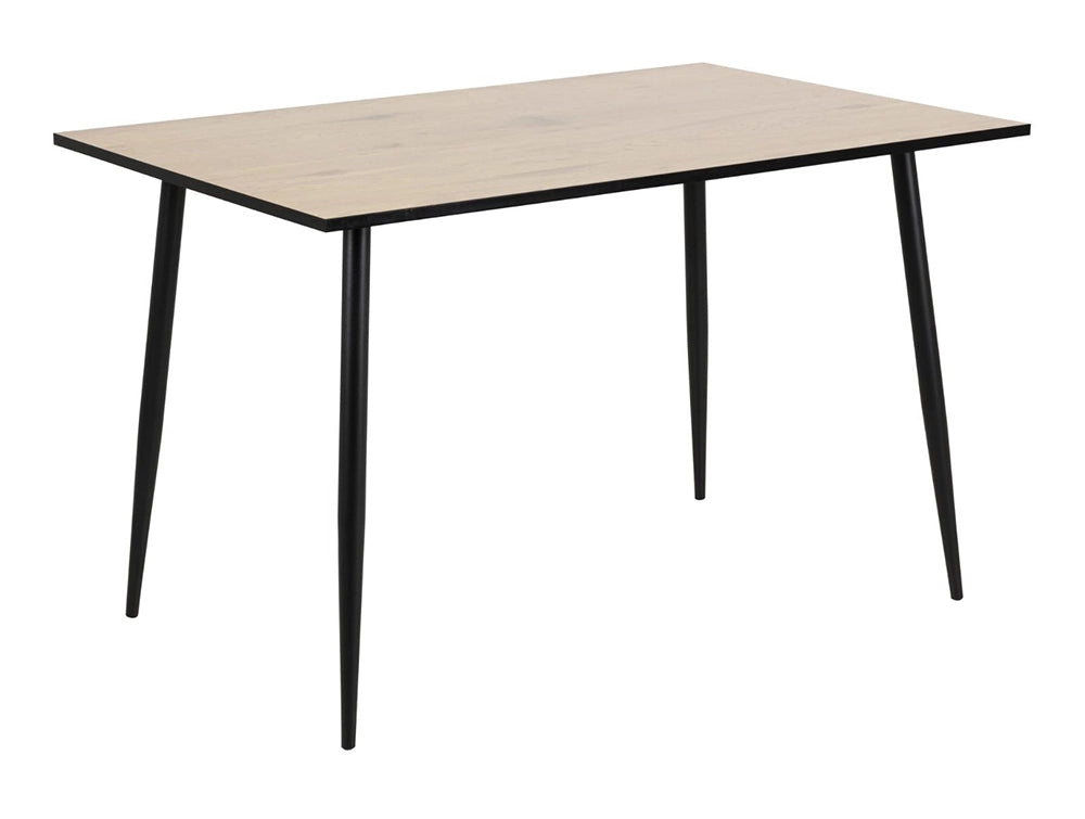 Fred Rectangular Dining Table Oak Black