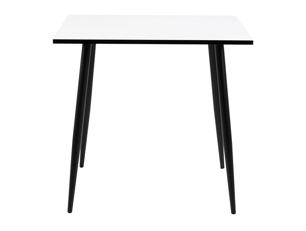Fred Square Dining Table White Black 2