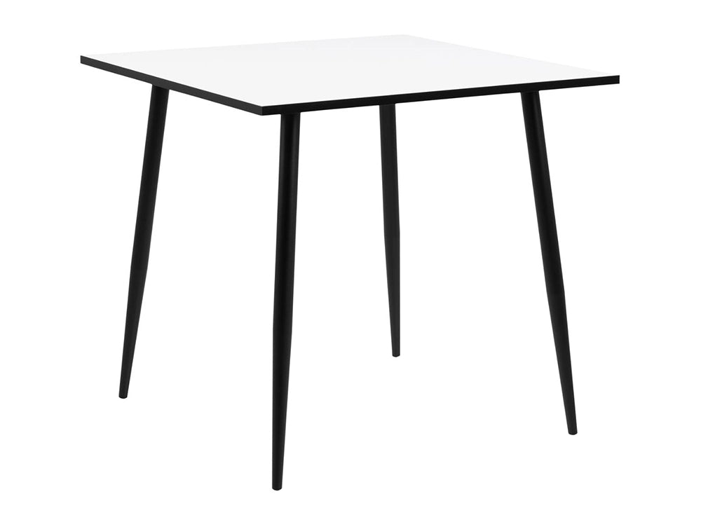 Fred Square Dining Table White Black