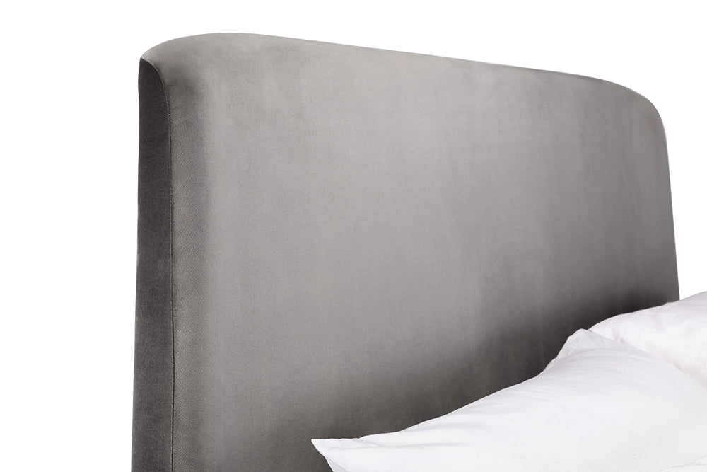 Fred Storage Ottoman Bed Grey Headboard Detail