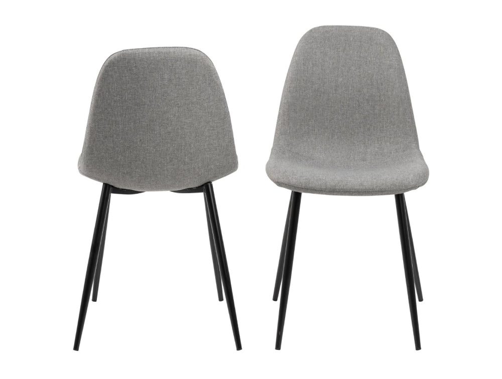 Fred Upholstered Dining Chair Grey 2