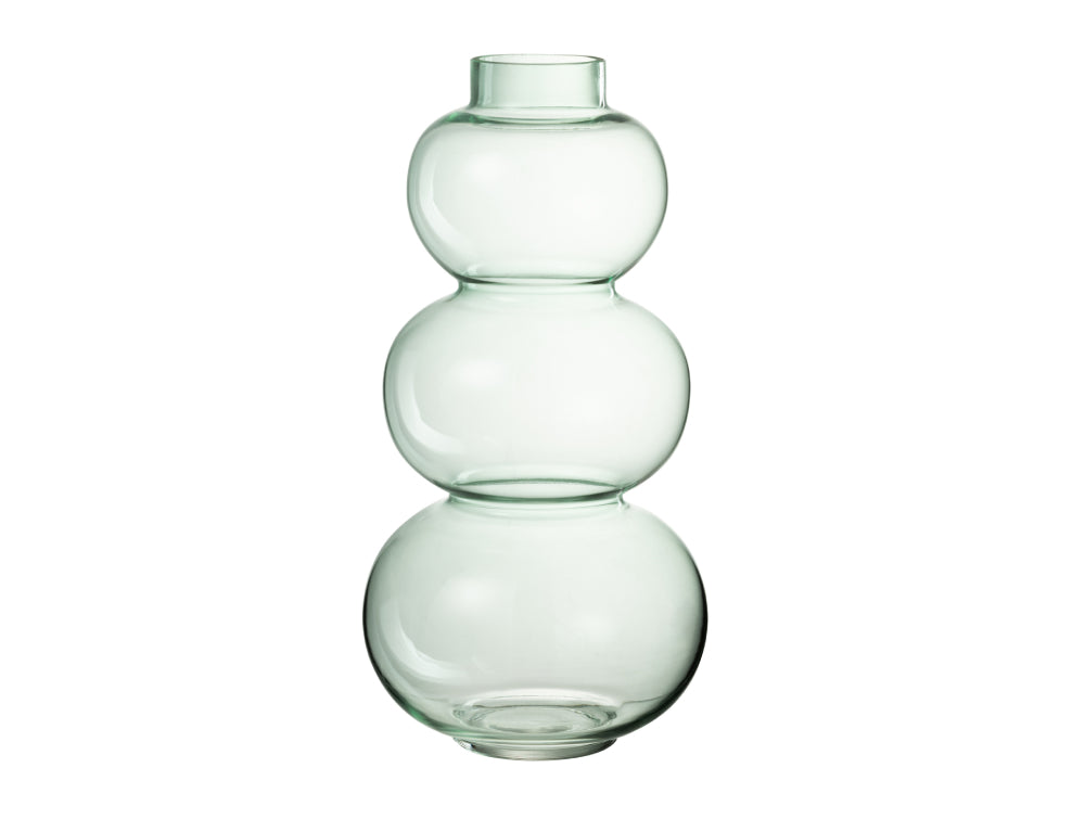 Glass Globe Shaped Large Vase Green