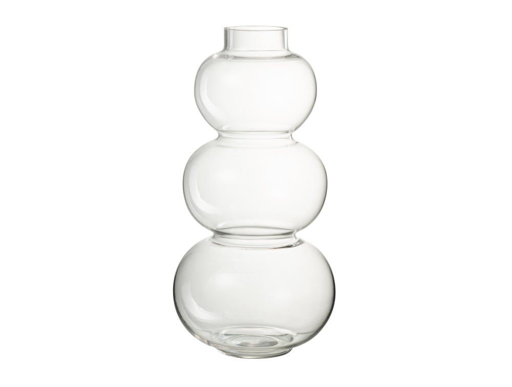 Glass Globe Shaped Large Vase Transparent