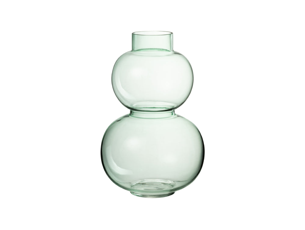 Glass Globe Shaped Small Vase Green