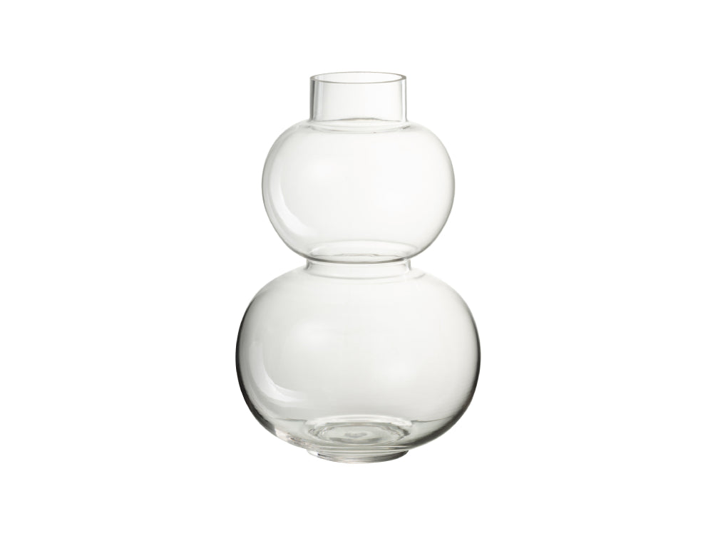 Glass Globe Shaped Small Vase Transparent