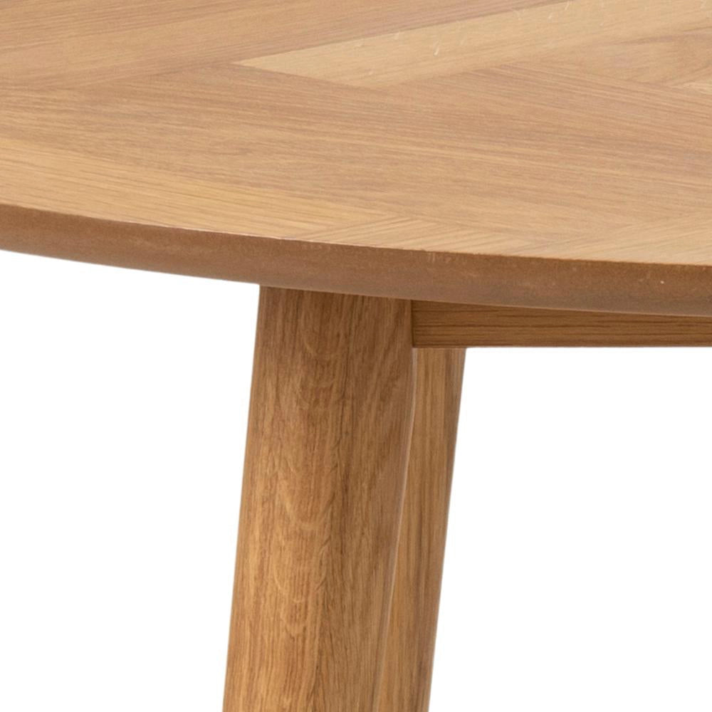 Grange Round Dining Table in Oak Finish Top Detail 4