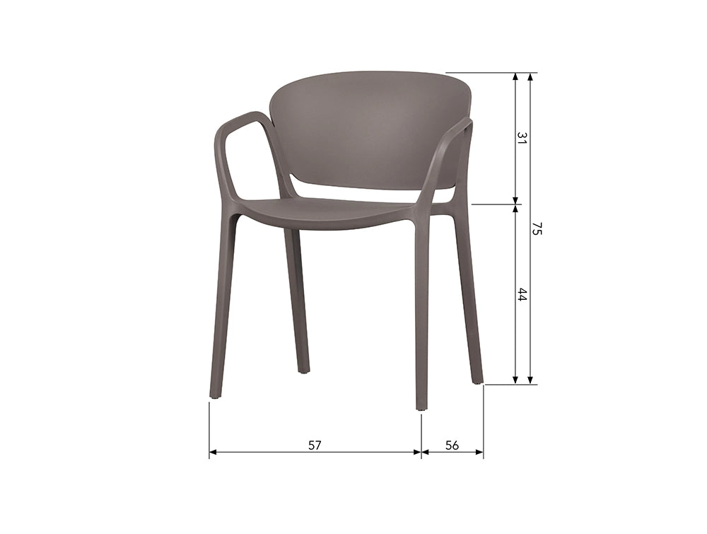Greta Polypropylene Chair Dimensions