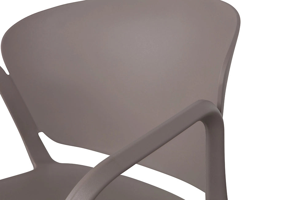 Greta Polypropylene Chair - Taupe 6 Backrest Detail