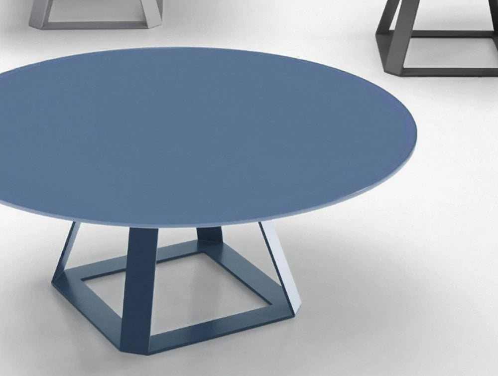 H2 Round Coffee Table in Blue Finish