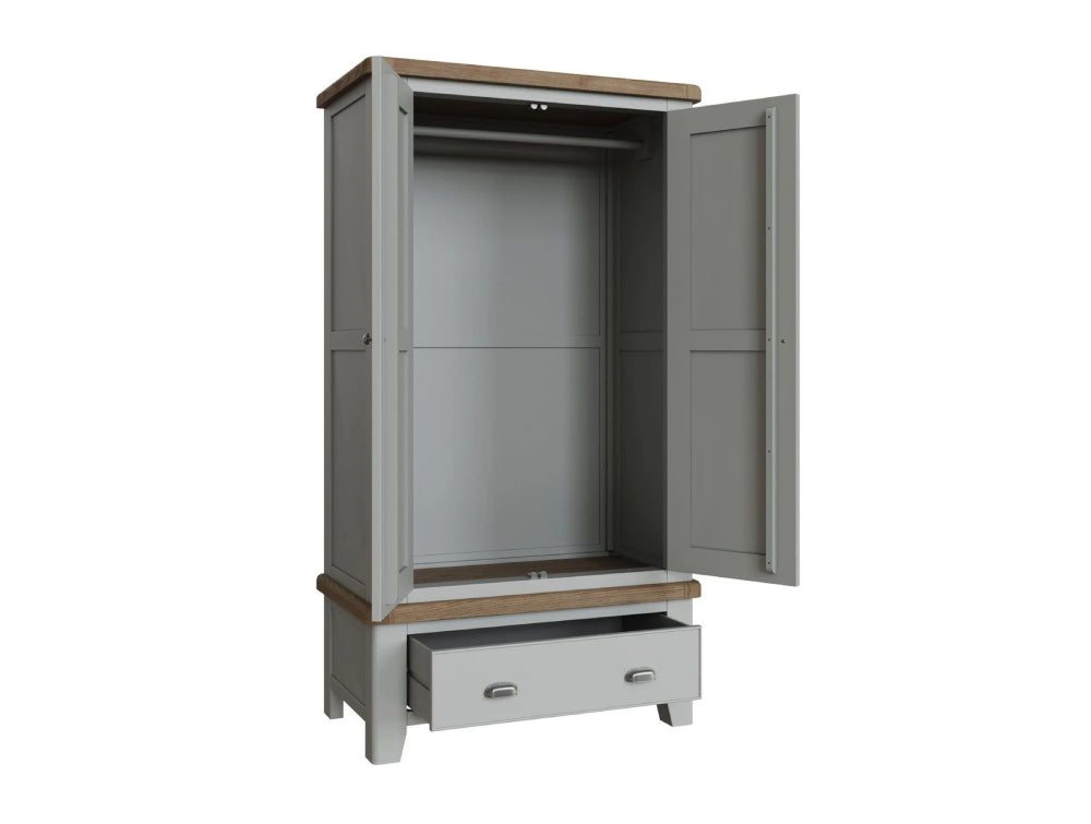 Hadley 2 Door Wardrobe Grey 2